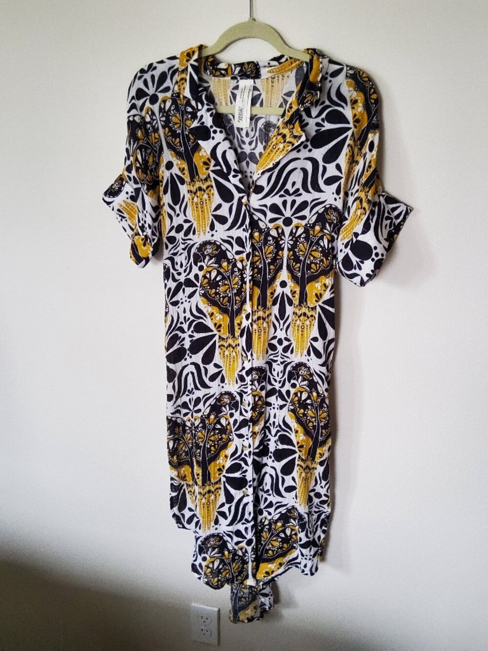 Anthropologie Dress Parrot Paints abstract design size S